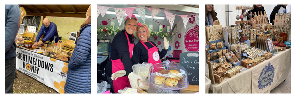 A picture of local small businesses at the Artisan Markets