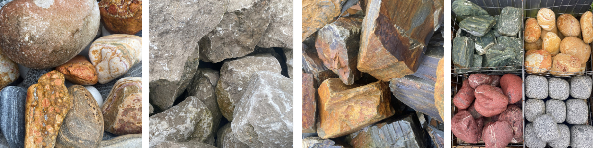 A selection of different boulders sold at heaton fold.