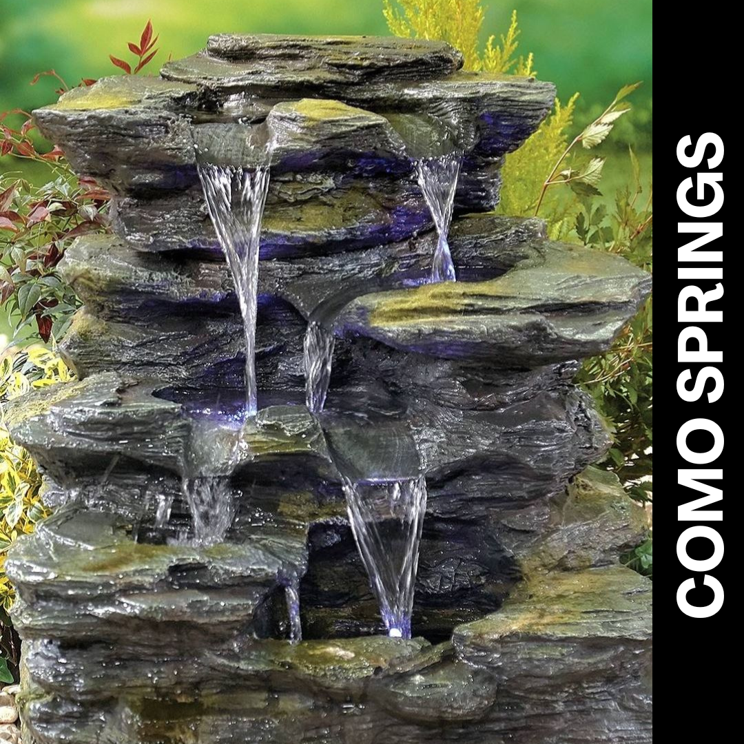 Como Springs Water Feature - a tranquil, natural looking rock formation. 
