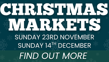 Christmas Markets are back! November 23rd and December 14th from 10AM to 3PM. 